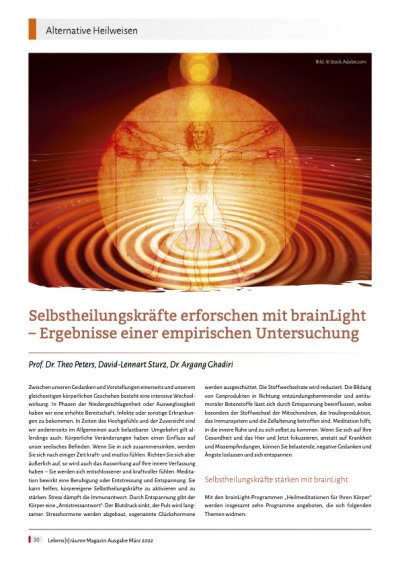 Selbstheilungskräfte erforschen mit brainLight – Ergebnisse einer empirischen Untersuchung